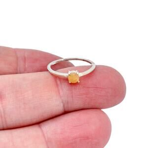 Vintage Sterling Silver 925 Opal Solitaire Ring